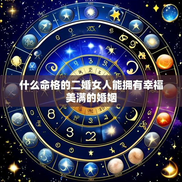 什么命格的二婚女人能拥有幸福美满的婚姻