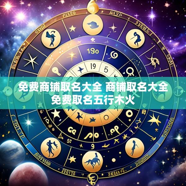 免费商铺取名大全 商铺取名大全免费取名五行木火