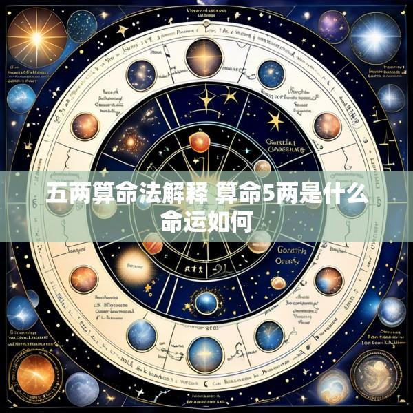 五两算命法解释 算命5两是什么命运如何