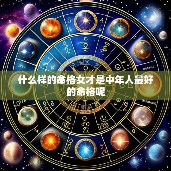 什么样的命格女才是中年人最好的命格呢