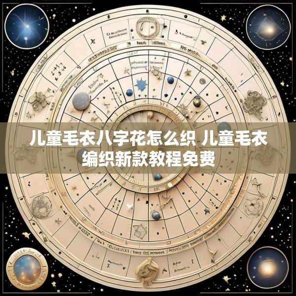 儿童毛衣八字花怎么织 儿童毛衣编织新款教程免费