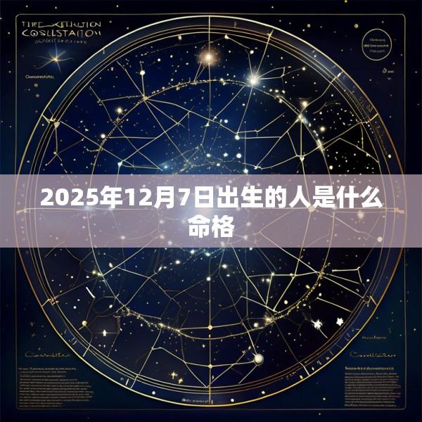 2025年12月7日出生的人是什么命格