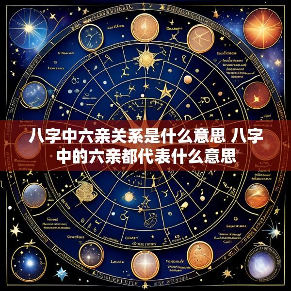 八字中六亲关系是什么意思 八字中的六亲都代表什么意思
