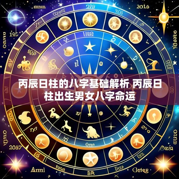 丙辰日柱的八字基础解析 丙辰日柱出生男女八字命运