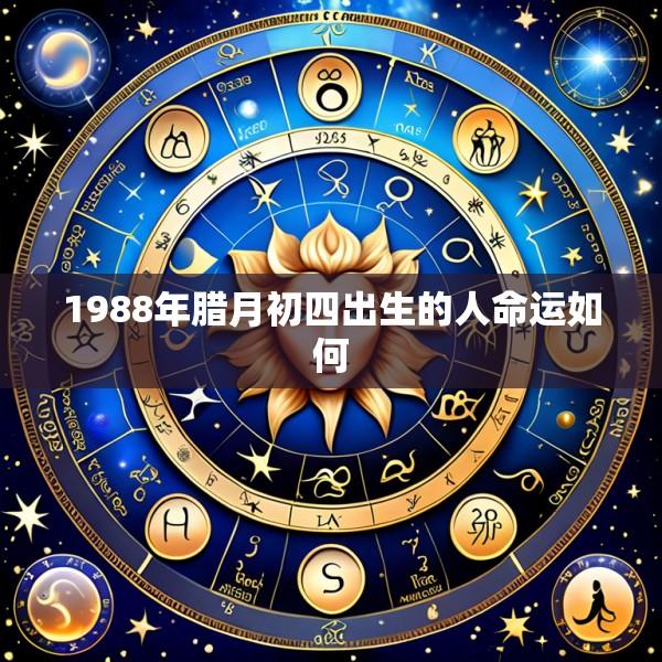 1988年腊月初四出生的人命运如何