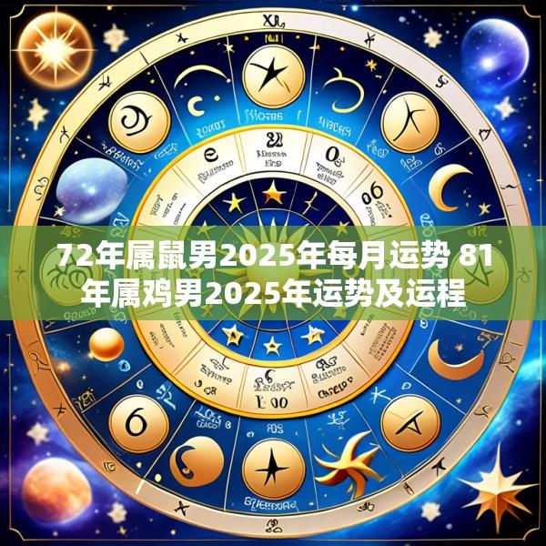 72年属鼠男2025年每月运势 81年属鸡男2025年运势及运程