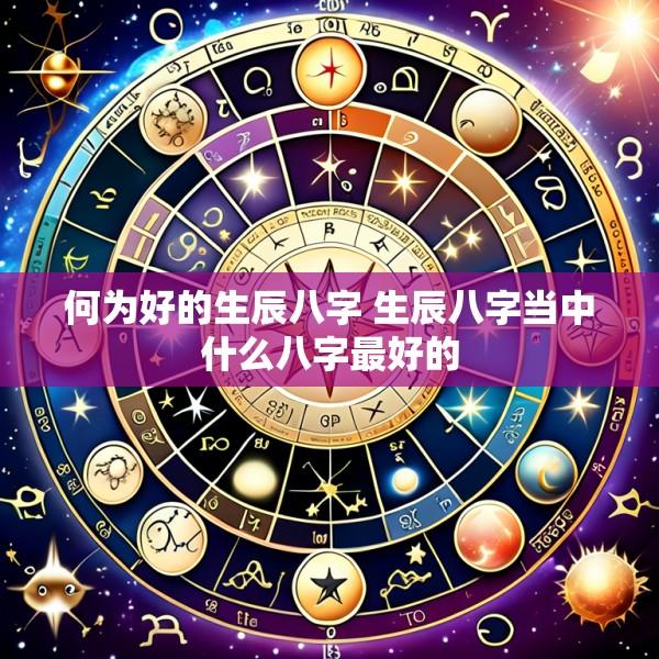 何为好的生辰八字 生辰八字当中什么八字最好的