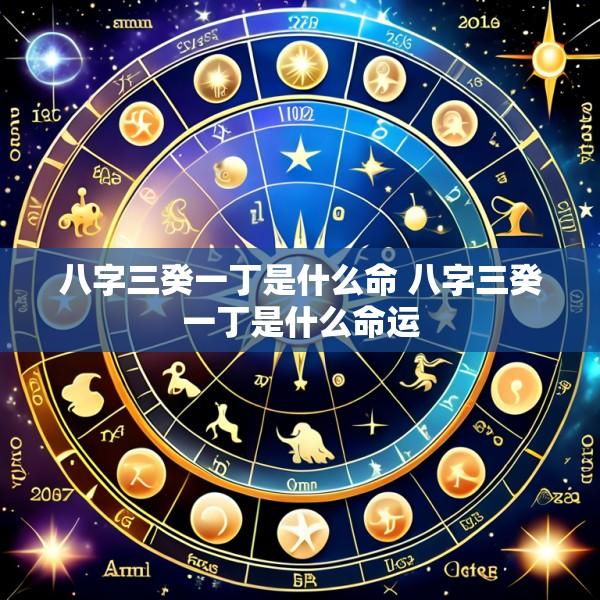 八字三癸一丁是什么命 八字三癸一丁是什么命运