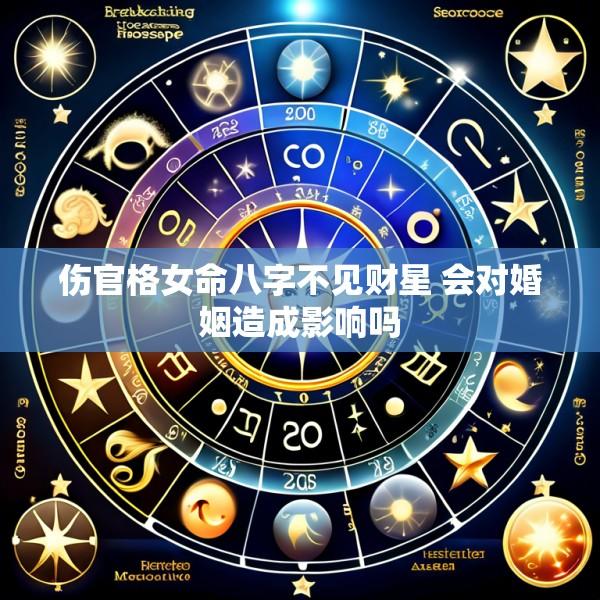 伤官格女命八字不见财星 会对婚姻造成影响吗