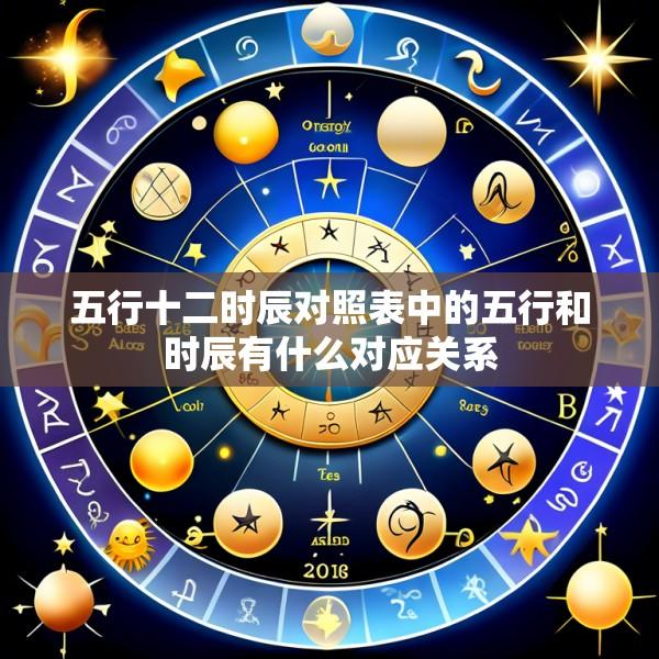 五行十二时辰对照表中的五行和时辰有什么对应关系