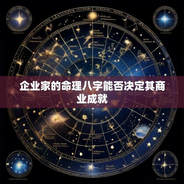 企业家的命理八字能否决定其商业成就