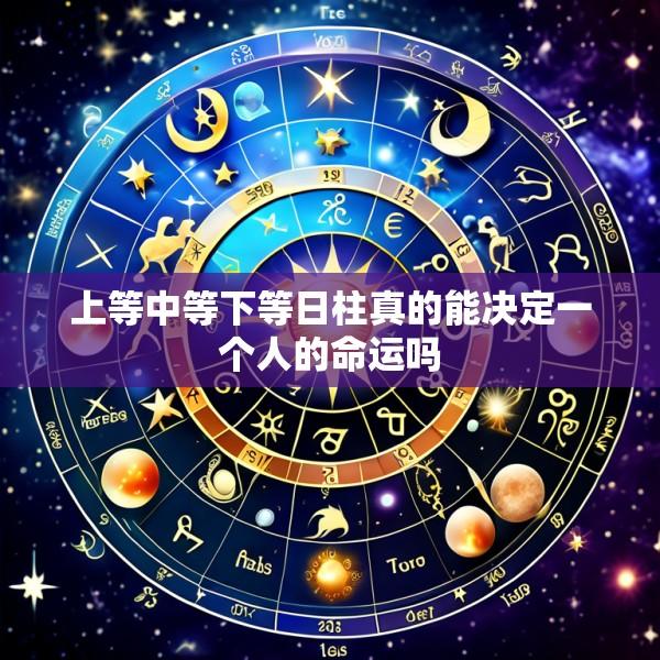 上等中等下等日柱真的能决定一个人的命运吗