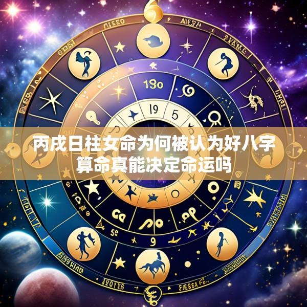 丙戌日柱女命为何被认为好八字算命真能决定命运吗