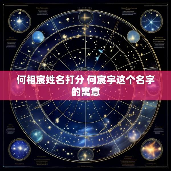 何相宸姓名打分 何宸宇这个名字的寓意