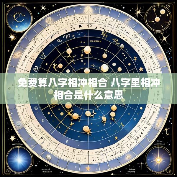 免费算八字相冲相合 八字里相冲相合是什么意思