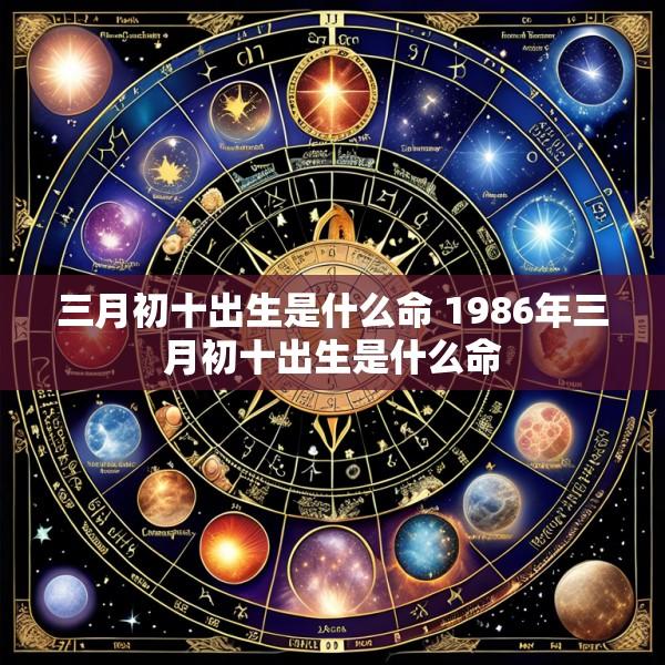 三月初十出生是什么命 1986年三月初十出生是什么命