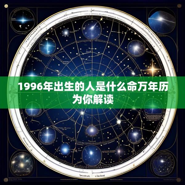 1996年出生的人是什么命万年历为你解读