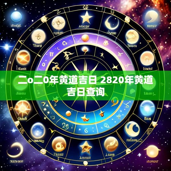 二o二0年黄道吉日 2820年黄道吉日查询