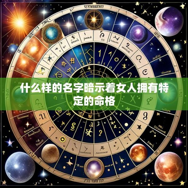 什么样的名字暗示着女人拥有特定的命格