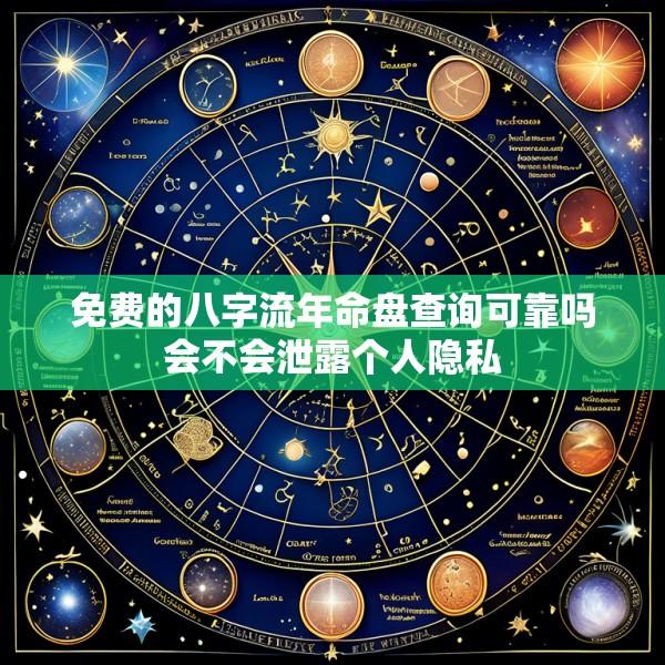 免费的八字流年命盘查询可靠吗会不会泄露个人隐私