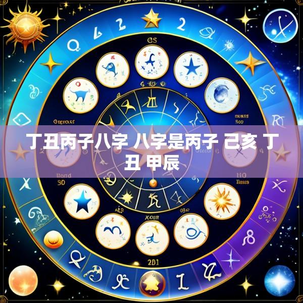 丁丑丙子八字 八字是丙子 己亥 丁丑 甲辰