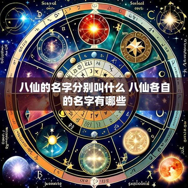 八仙的名字分别叫什么 八仙各自的名字有哪些