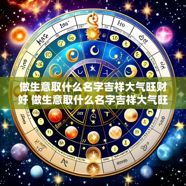做生意取什么名字吉祥大气旺财好 做生意取什么名字吉祥大气旺财好听