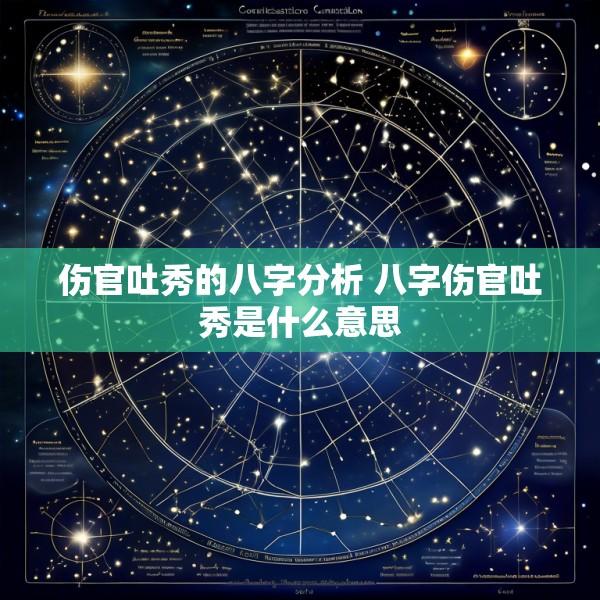 伤官吐秀的八字分析 八字伤官吐秀是什么意思