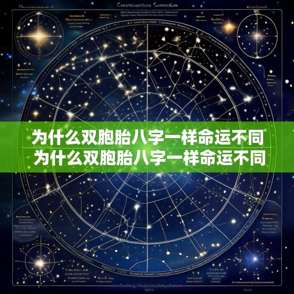 为什么双胞胎八字一样命运不同 为什么双胞胎八字一样命运不同的原因
