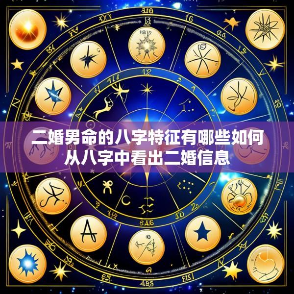 二婚男命的八字特征有哪些如何从八字中看出二婚信息