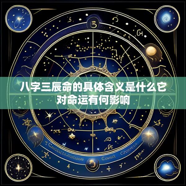 八字三辰命的具体含义是什么它对命运有何影响