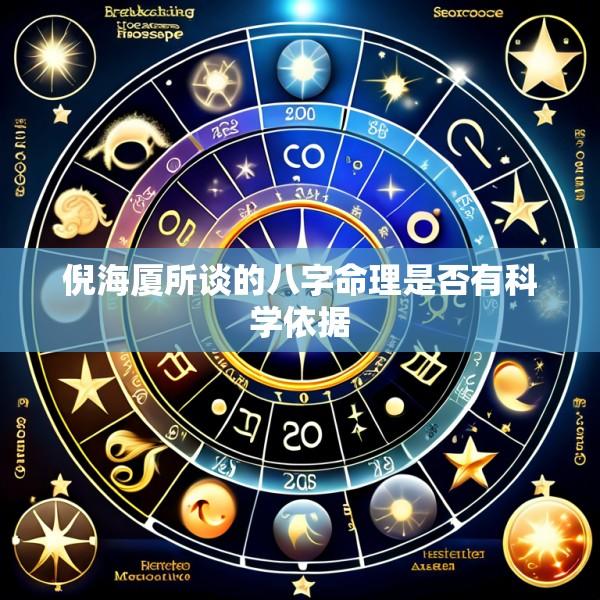 倪海厦所谈的八字命理是否有科学依据