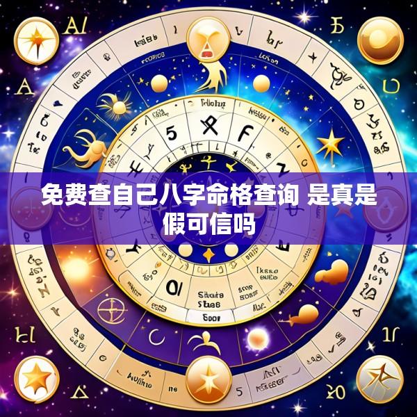 免费查自己八字命格查询 是真是假可信吗