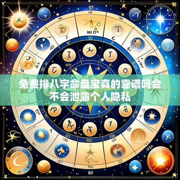 免费排八字命盘宝真的靠谱吗会不会泄露个人隐私