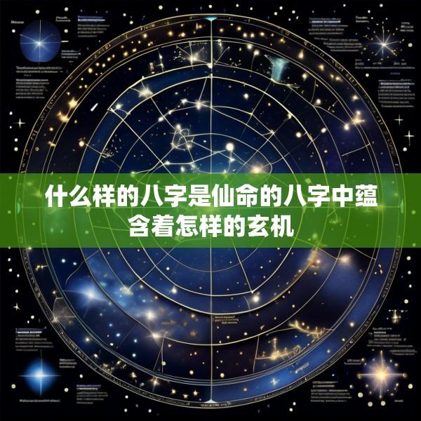 什么样的八字是仙命的八字中蕴含着怎样的玄机