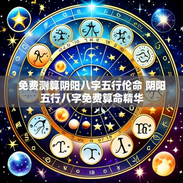 免费测算阴阳八字五行伦命 阴阳五行八字免费算命精华