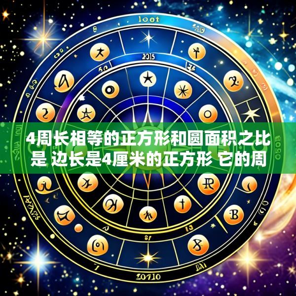 4周长相等的正方形和圆面积之比是 边长是4厘米的正方形 它的周长和面积相等
