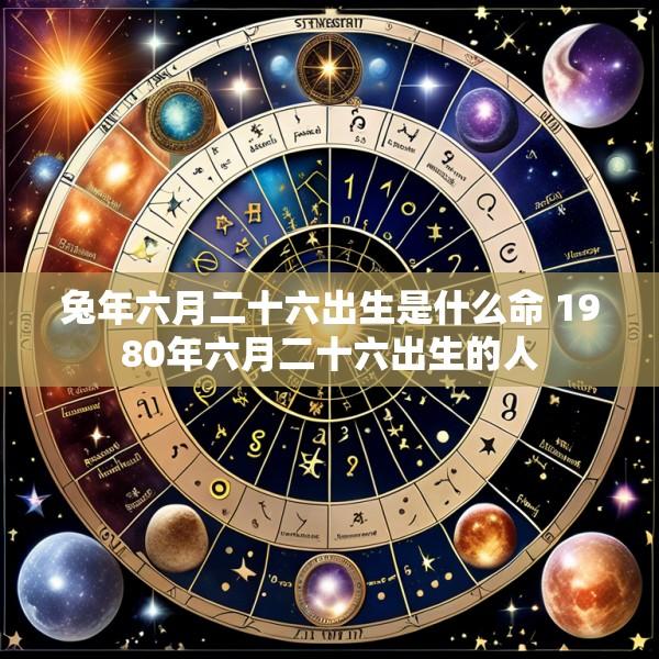 兔年六月二十六出生是什么命 1980年六月二十六出生的人