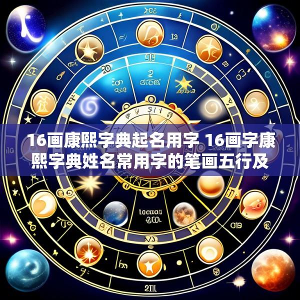 16画康熙字典起名用字 16画字康熙字典姓名常用字的笔画五行及字义