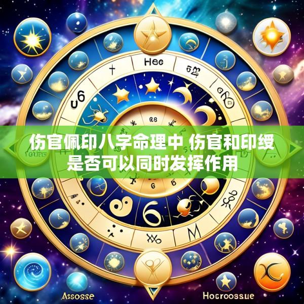 伤官佩印八字命理中 伤官和印绶是否可以同时发挥作用