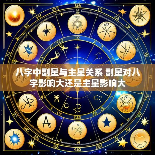 八字中副星与主星关系 副星对八字影响大还是主星影响大
