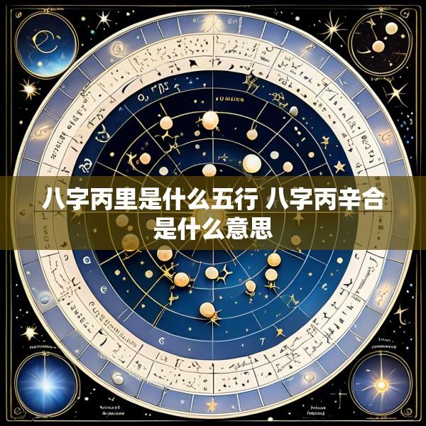 八字丙里是什么五行 八字丙辛合是什么意思