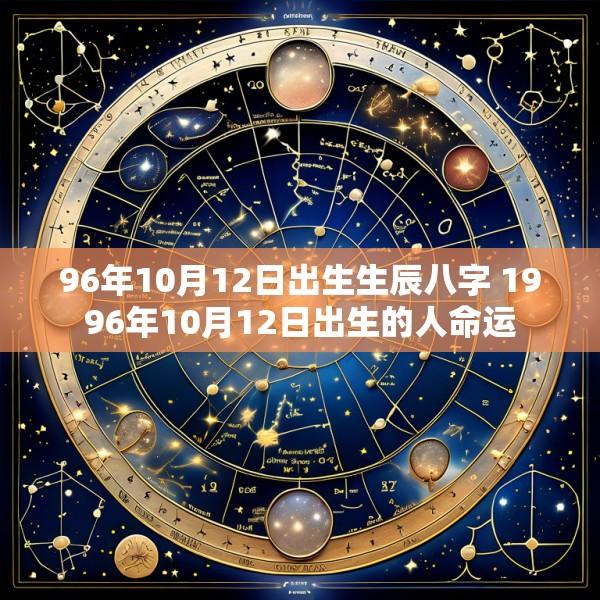 96年10月12日出生生辰八字 1996年10月12日出生的人命运