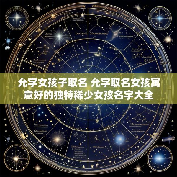 允字女孩子取名 允字取名女孩寓意好的独特稀少女孩名字大全
