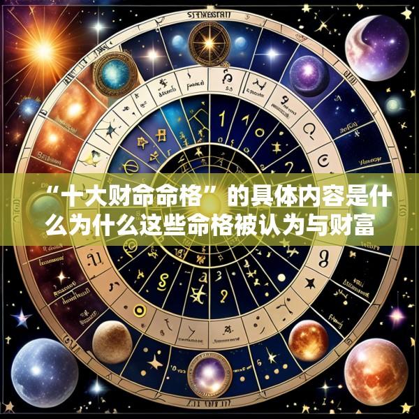 “十大财命命格”的具体内容是什么为什么这些命格被认为与财富有关