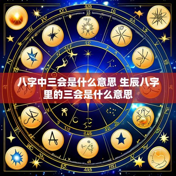 八字中三会是什么意思 生辰八字里的三会是什么意思