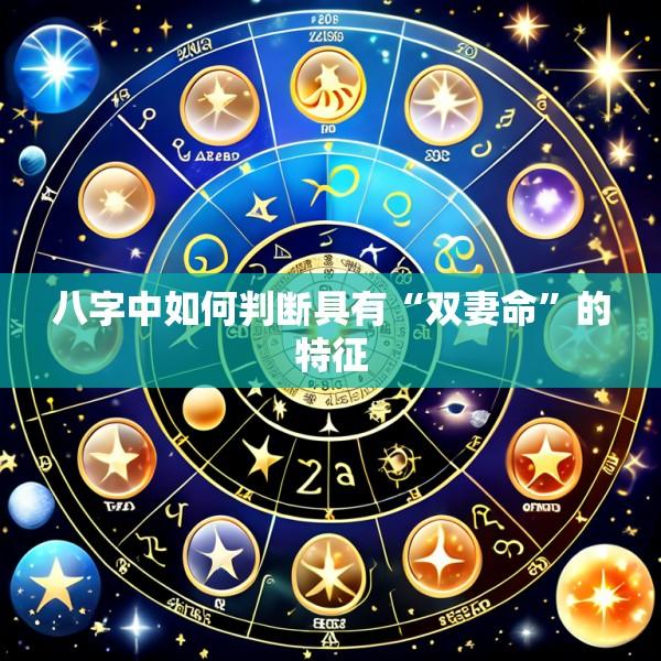 八字中如何判断具有“双妻命”的特征