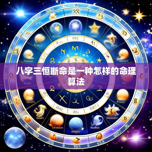 八字三恒断命是一种怎样的命理算法