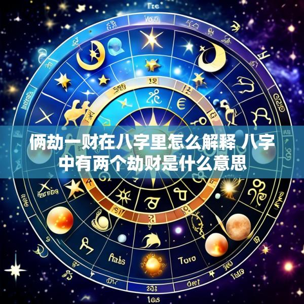 俩劫一财在八字里怎么解释 八字中有两个劫财是什么意思
