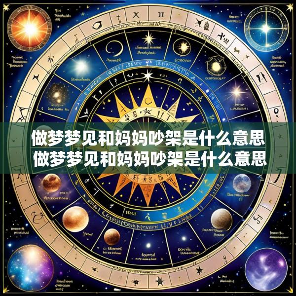 做梦梦见和妈妈吵架是什么意思 做梦梦见和妈妈吵架是什么意思周公解梦
